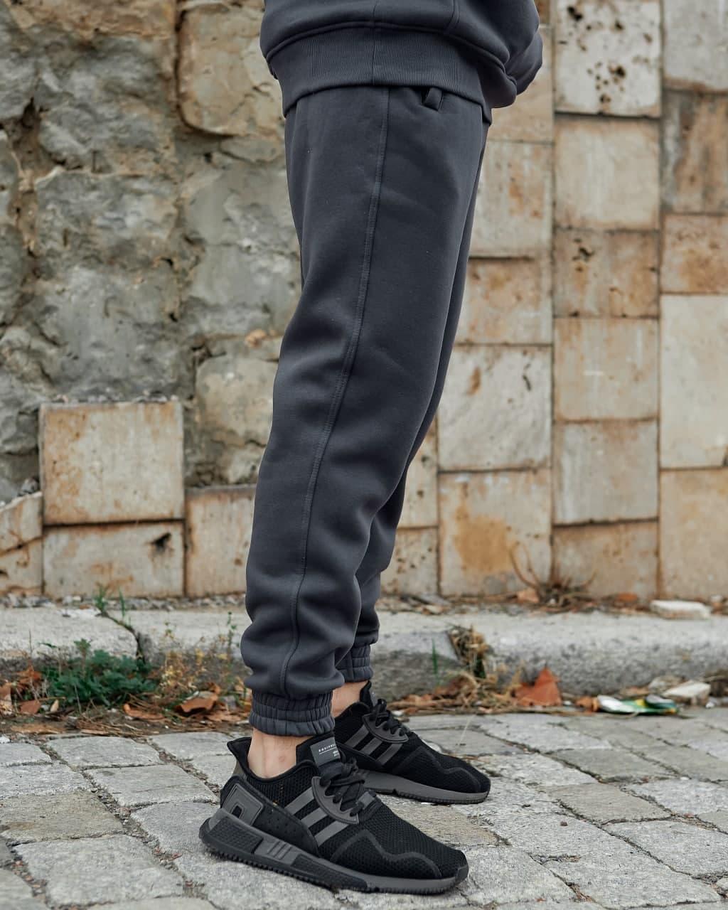 Теплі спортивні штани Jog 2.0 темно-сірі Пушка Огонь - Фото 1