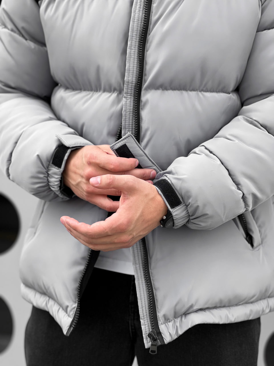 Мужская зимняя куртка-пуховик Reload Simple серый - Фото 1