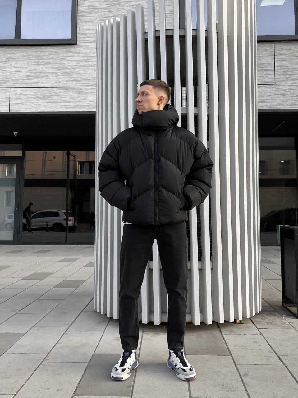 Мужская зимняя куртка-пуховик Reload Quadro черная Vidlik - Фото 1