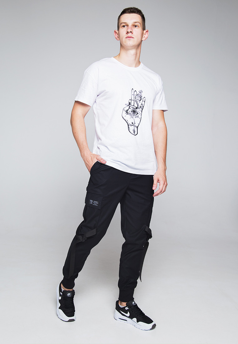 Вузькі карго штани чорні чоловічі від бренду ТУР Йосіміцу (Yoshimitsu) TURWEAR - Фото 1