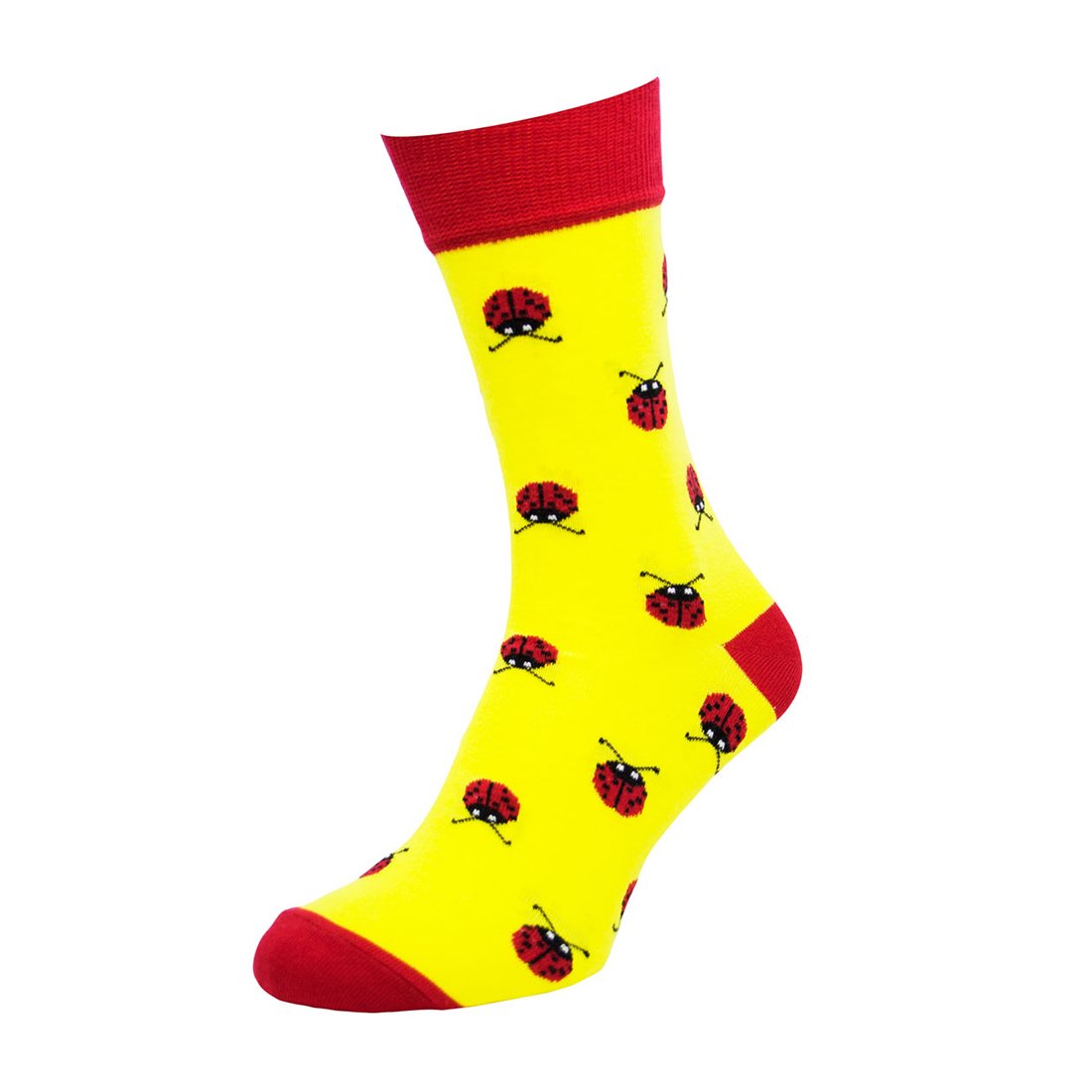 Шкарпетки чоловічі кольорові з бавовни, сонечко, жовті MansSet