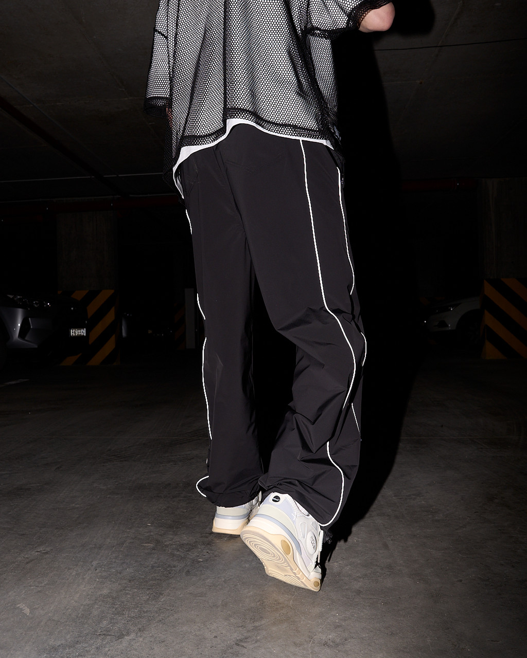 Cпортивні штани оверсайз OGONPUSHKA Twain чорні з рефлективом - Фото 9