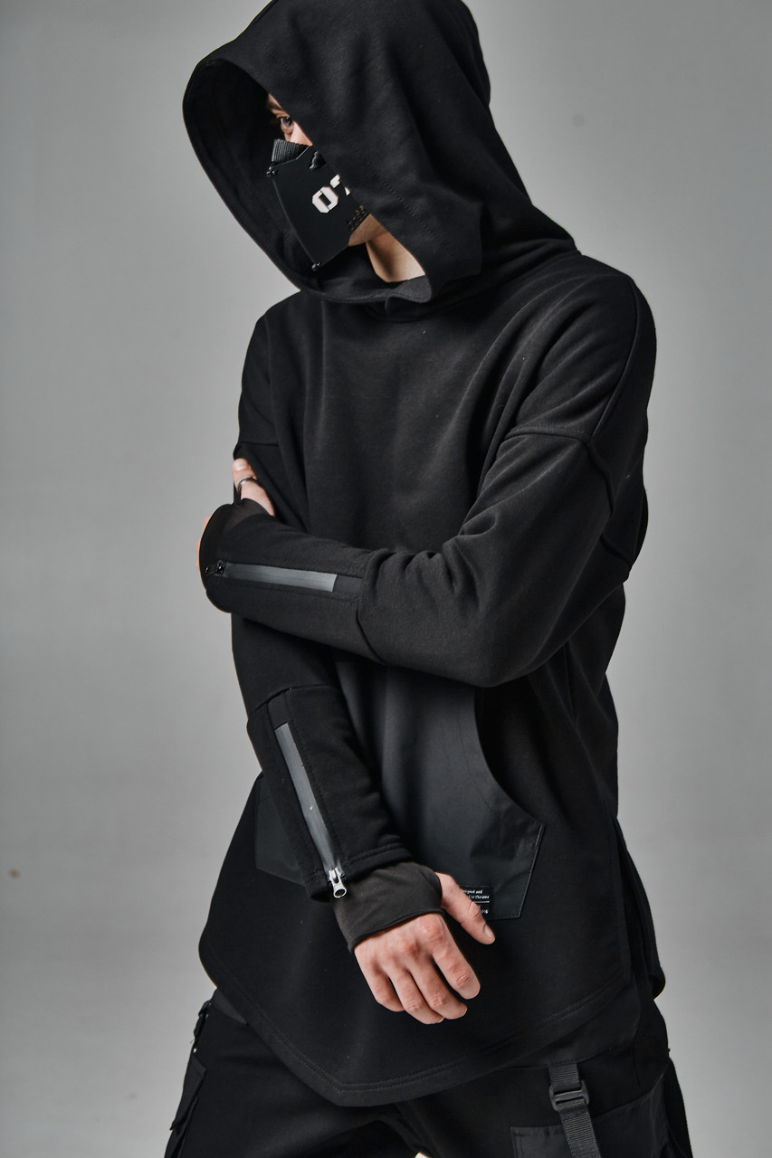 Худі Мантія Ассасін чоловічий чорний із принтом від бренду ТУР TURWEAR - Фото 1