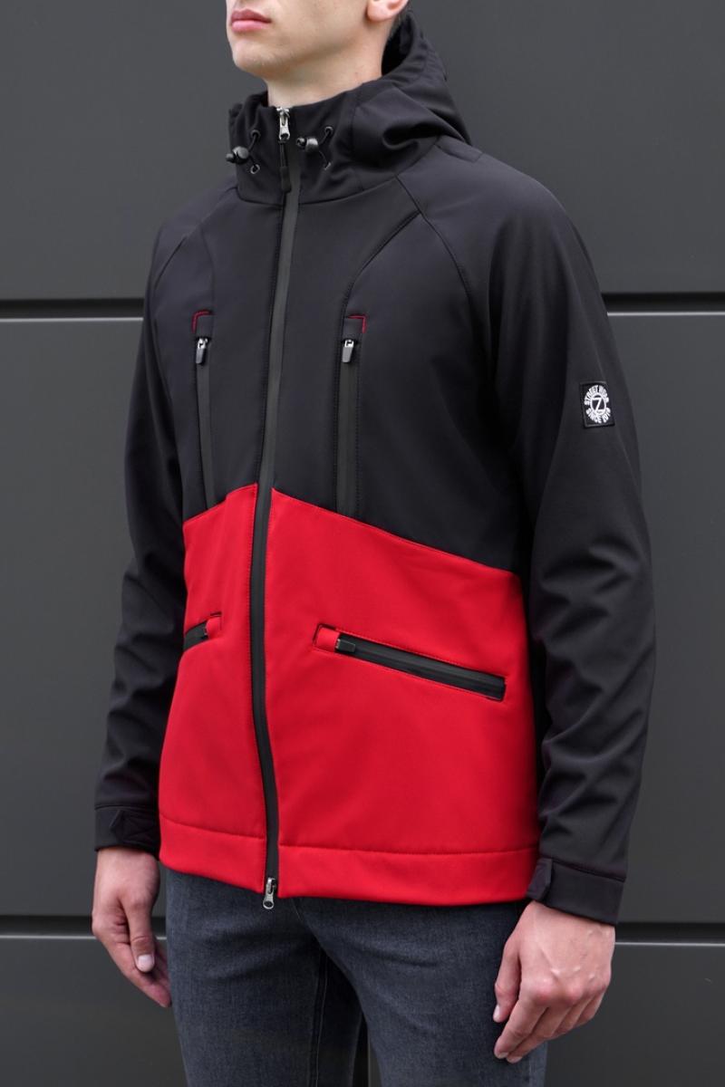 Куртка Softshell BEZET Black\red'18