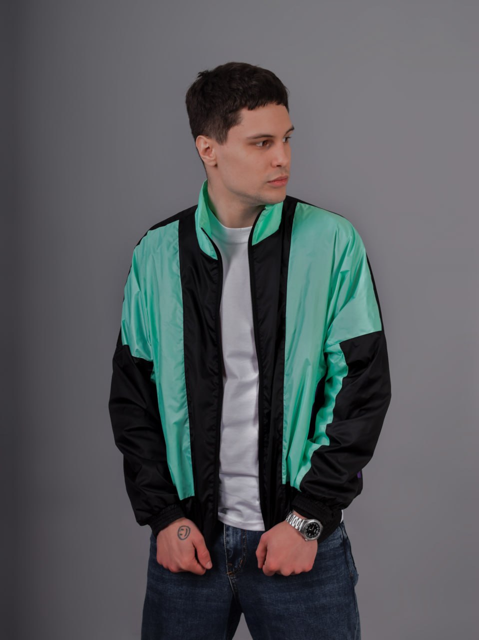 Мужская демисезонная куртка - ветровка Reload Retro 90-5 разноцветная - Фото 1