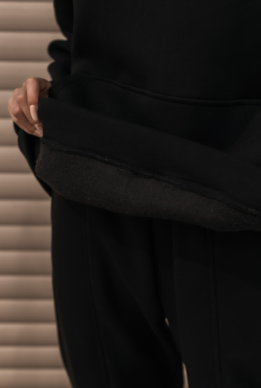 Світшоти Жіночий теплий Intruder Basic Oversize на флісі чорний Intruder - Фото 13