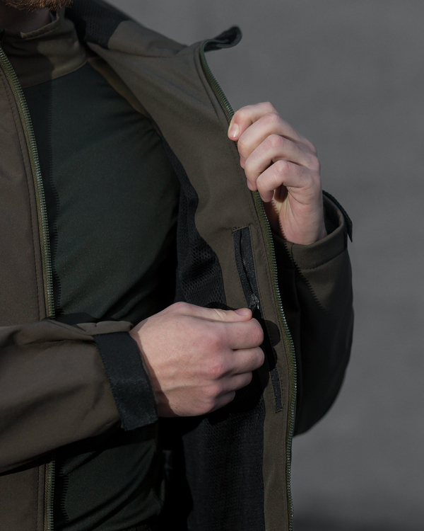 ТАКТИЧНИЙ КОМПЛЕКТ (Куртка Softshell BEZET Робокоп 2.0 хакі, брюки карго теплі BEZET Патрон 2.0 хакі) - Фото 5