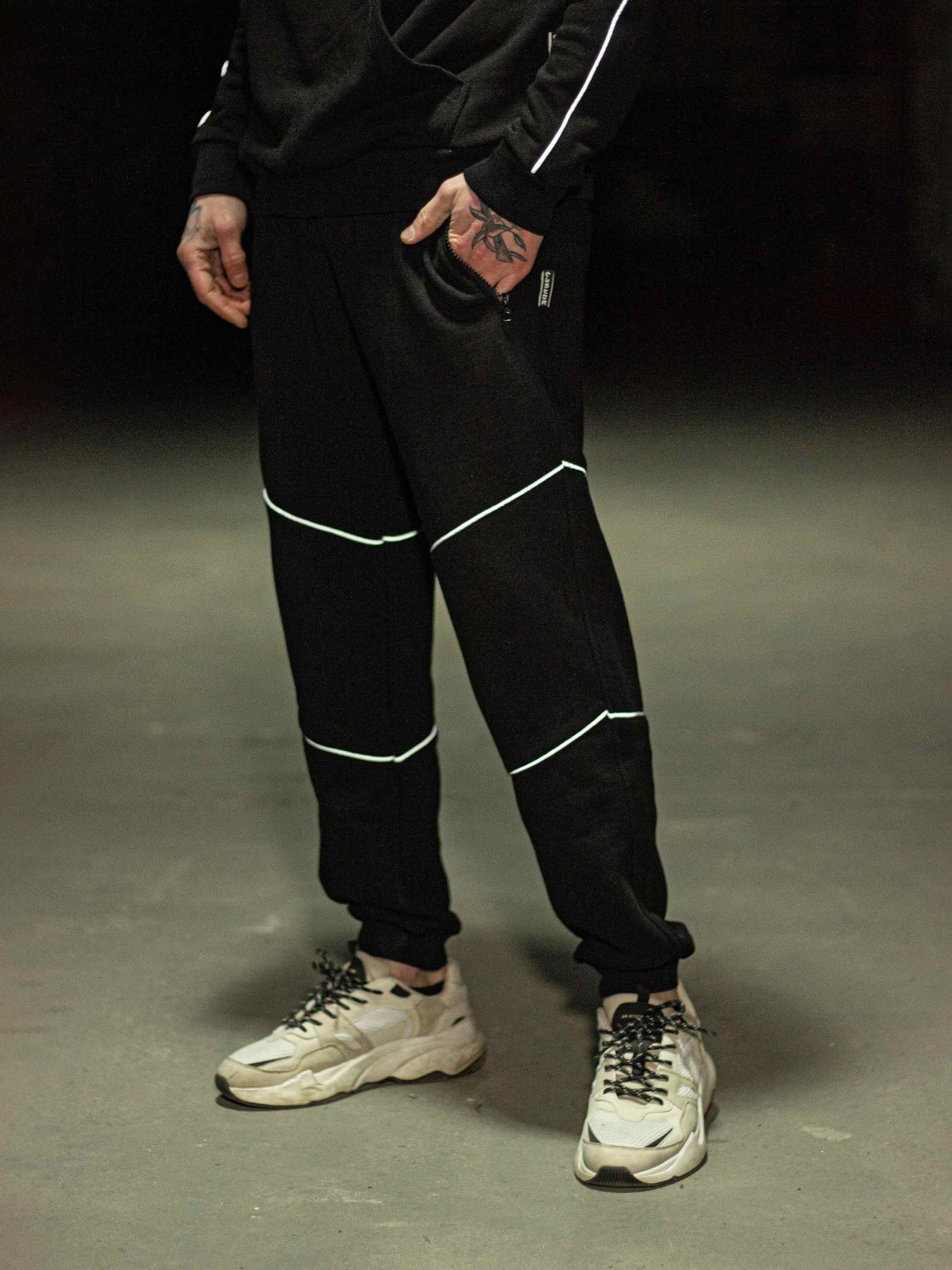 Штани Custom Wear спортивні Neo чорні з рефлективом
