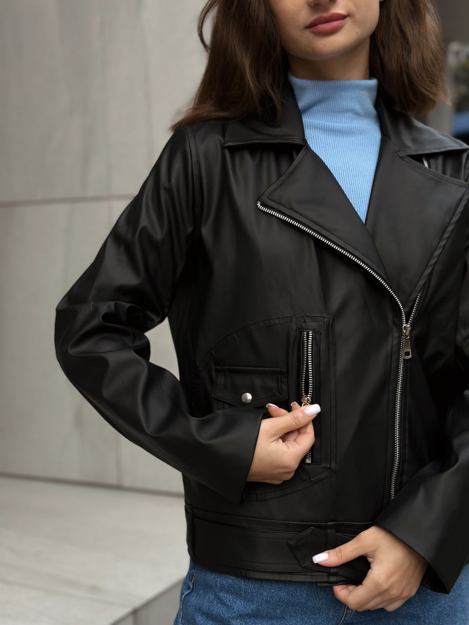 Куртка женская Reload кожаная - Liberty черная - Фото 1