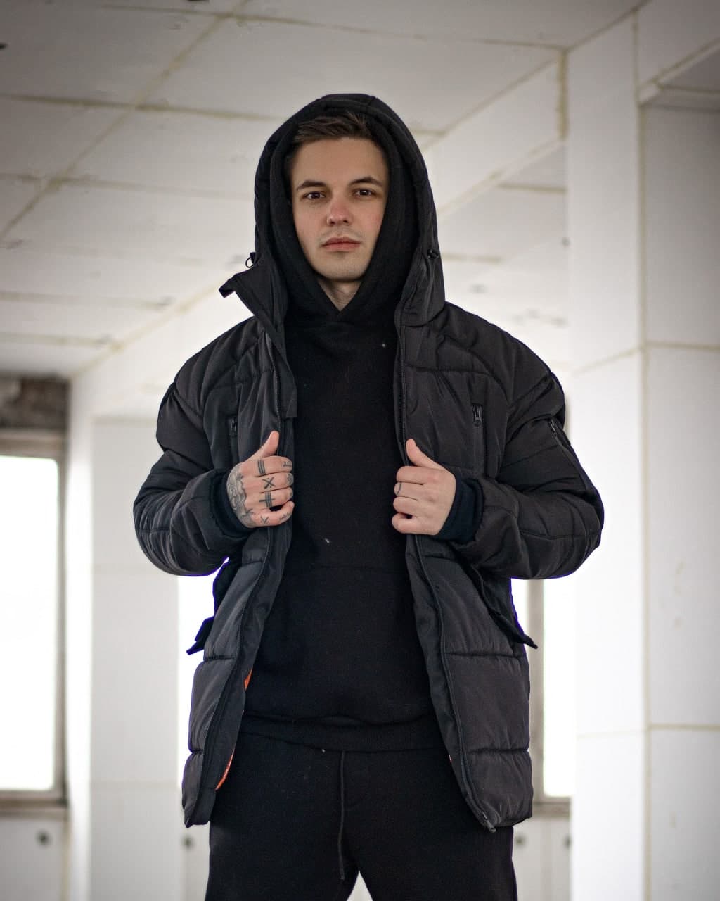 Мужская зимняя куртка Stark черная теплая - Фото 1
