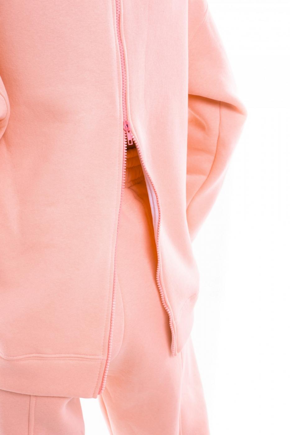 Світшоти Жіночий теплий Intruder Basic Oversize на флісі рожевий Intruder - Фото 1