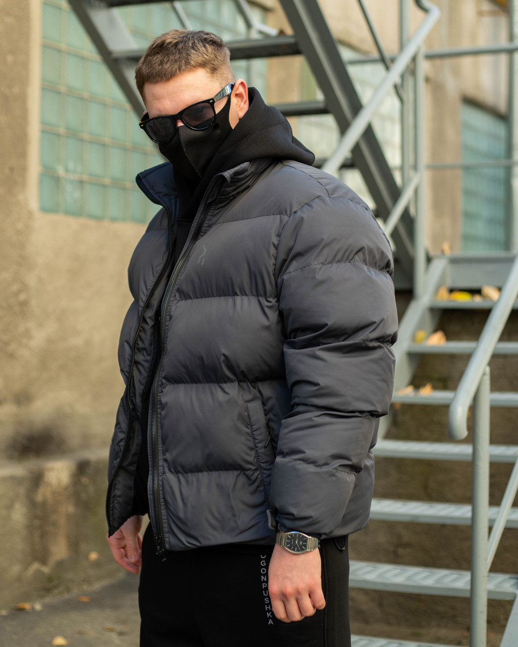 Зимняя мужская куртка Homie 2.0 Recycle графит Пушка Огонь - Фото 1