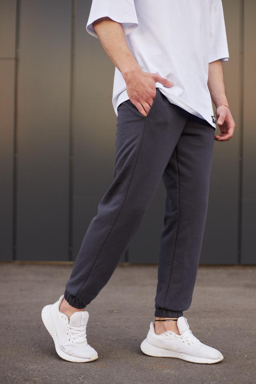 Спортивні чоловічі штани графіт від бренду ТУР модель Стандарт розмір S, M, L, XL TURWEAR - Фото 1