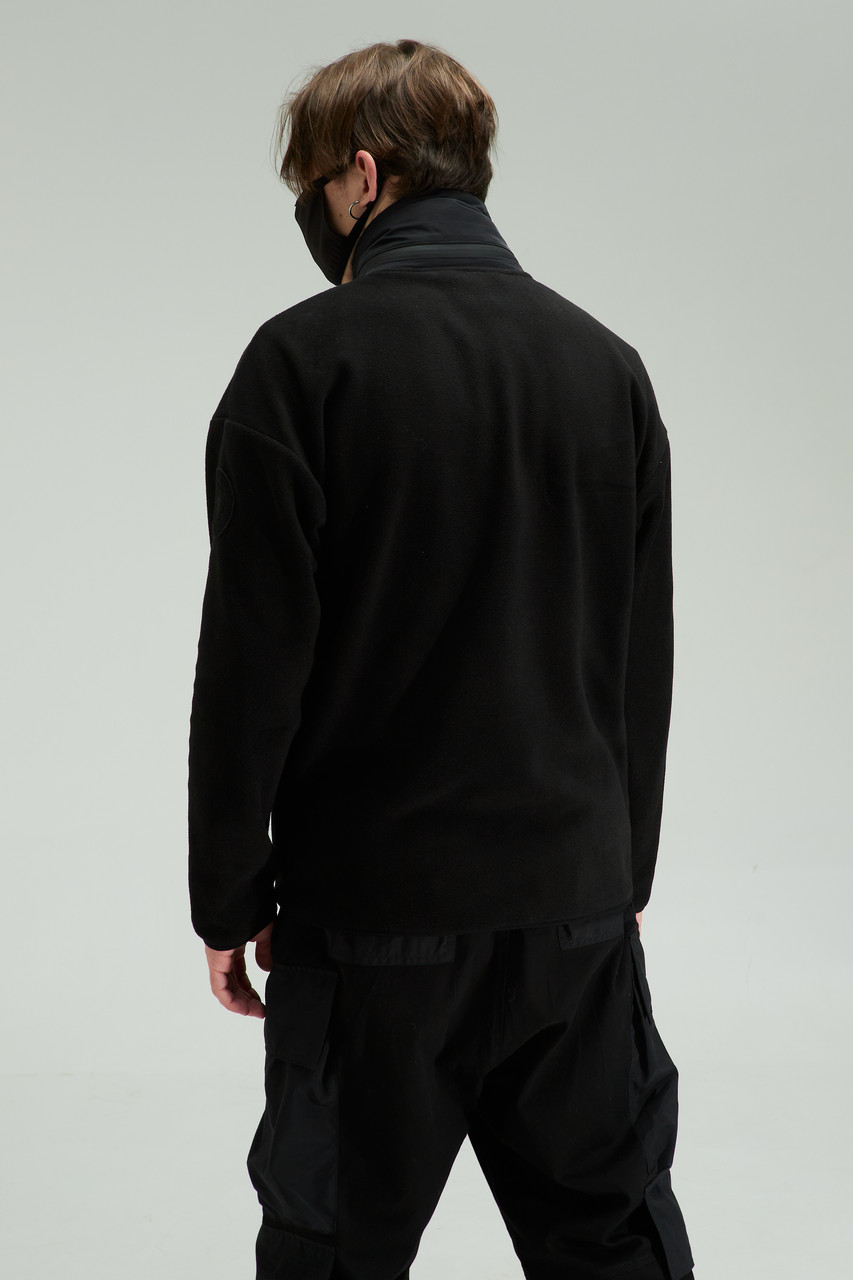 Кофта флісова (зіппер) чоловіча чорна від бренду ТУР модель Стелс TURWEAR - Фото 1