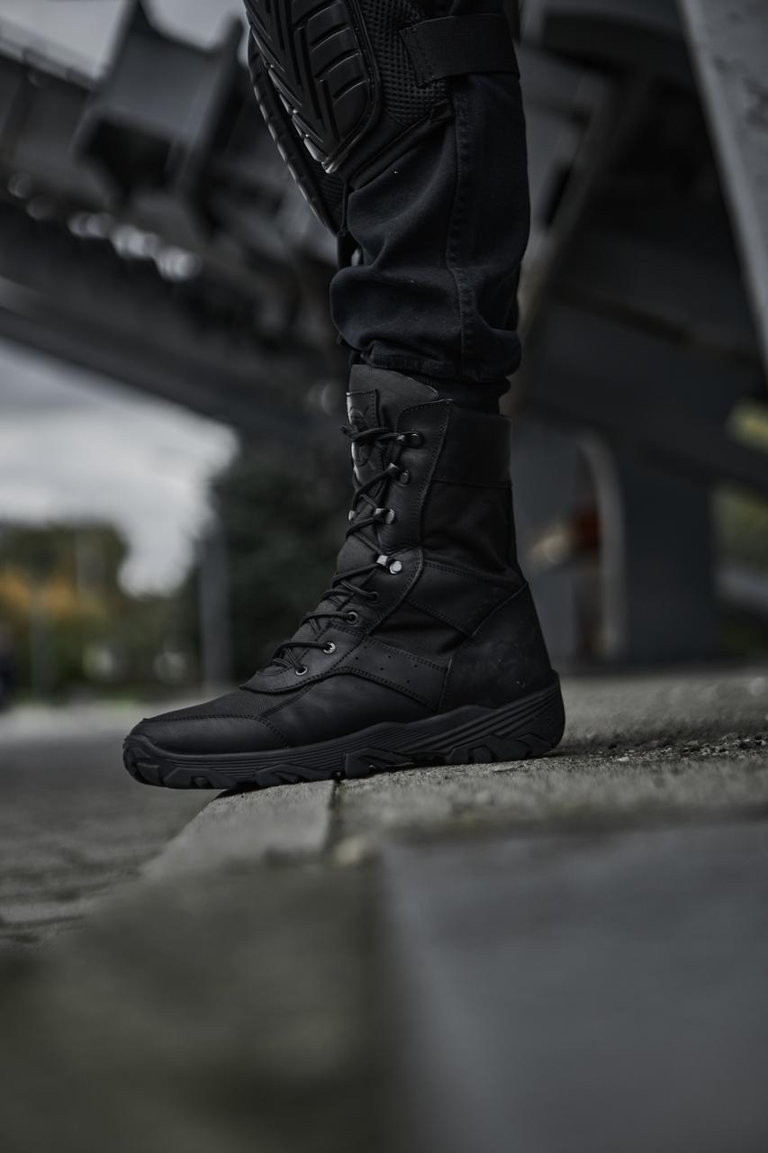 Ботинки берцы мужские натуральная кожа, черные, модель Вариор TURWEAR - Фото 9