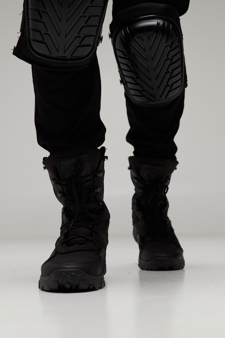 Черевики берцы чоловічі натуральна шкіра, чорні, модель Варіор TURWEAR - Фото 8
