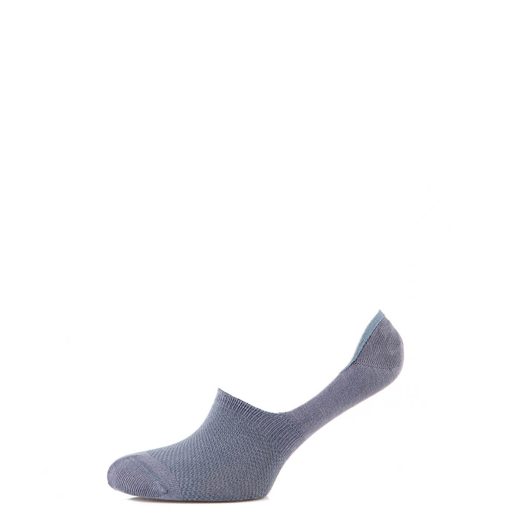Носки мужские следы котоновые, с силиконом, серый MansSet