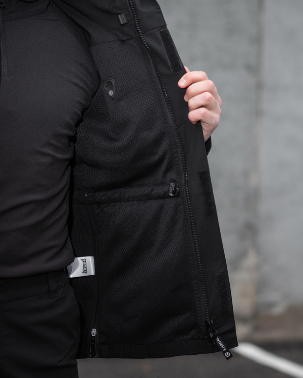 Куртка ветровка тактическая BEZET Shadow черный - Фото 12