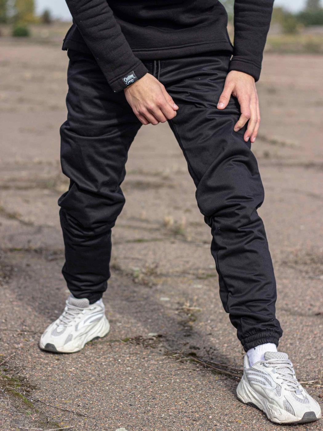 Штани зимові джогери 2.0 Black Custom Wear - Фото 1