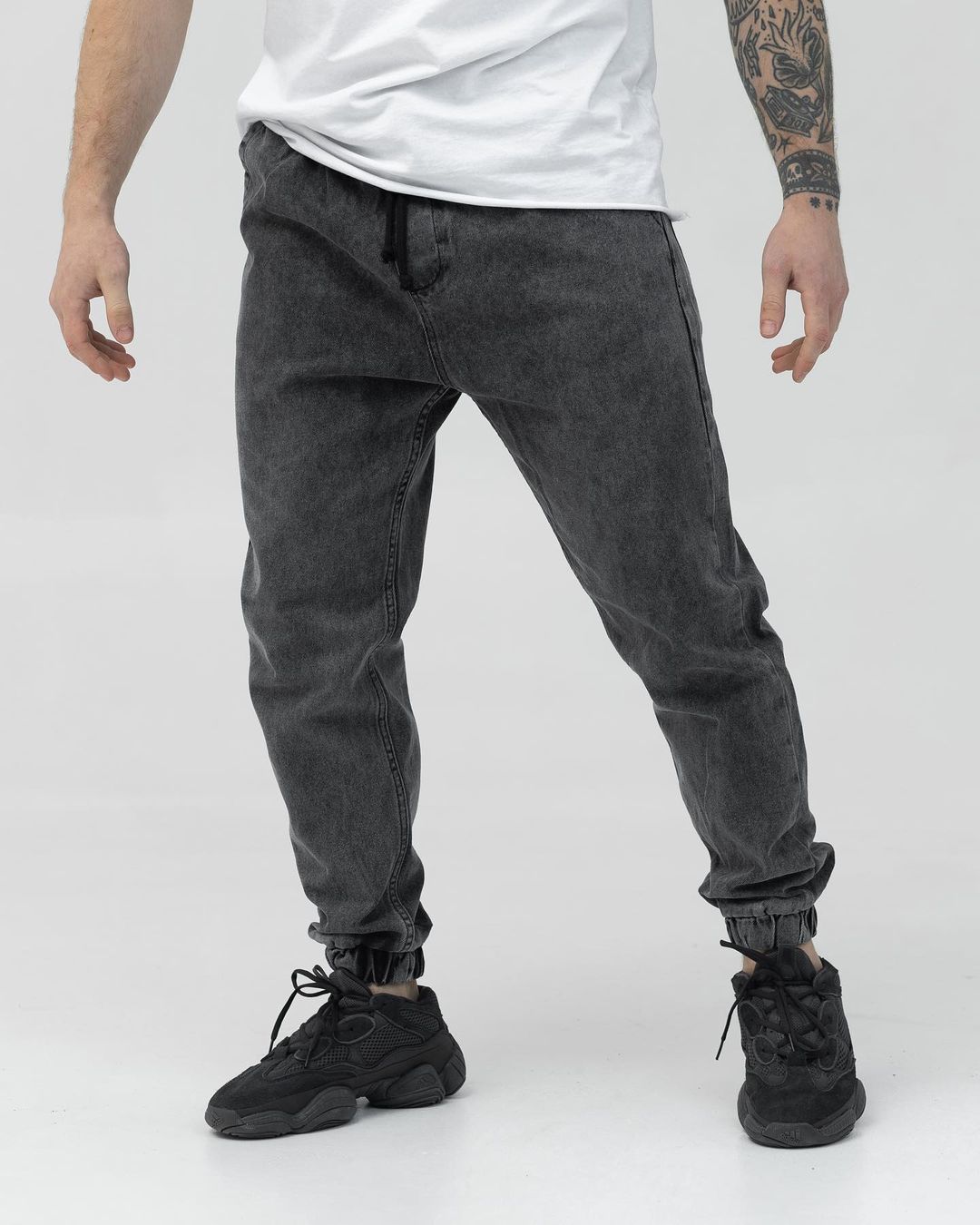 Базові чоловічі джинси бойфренди BEZET темно-сірий  - Фото 1