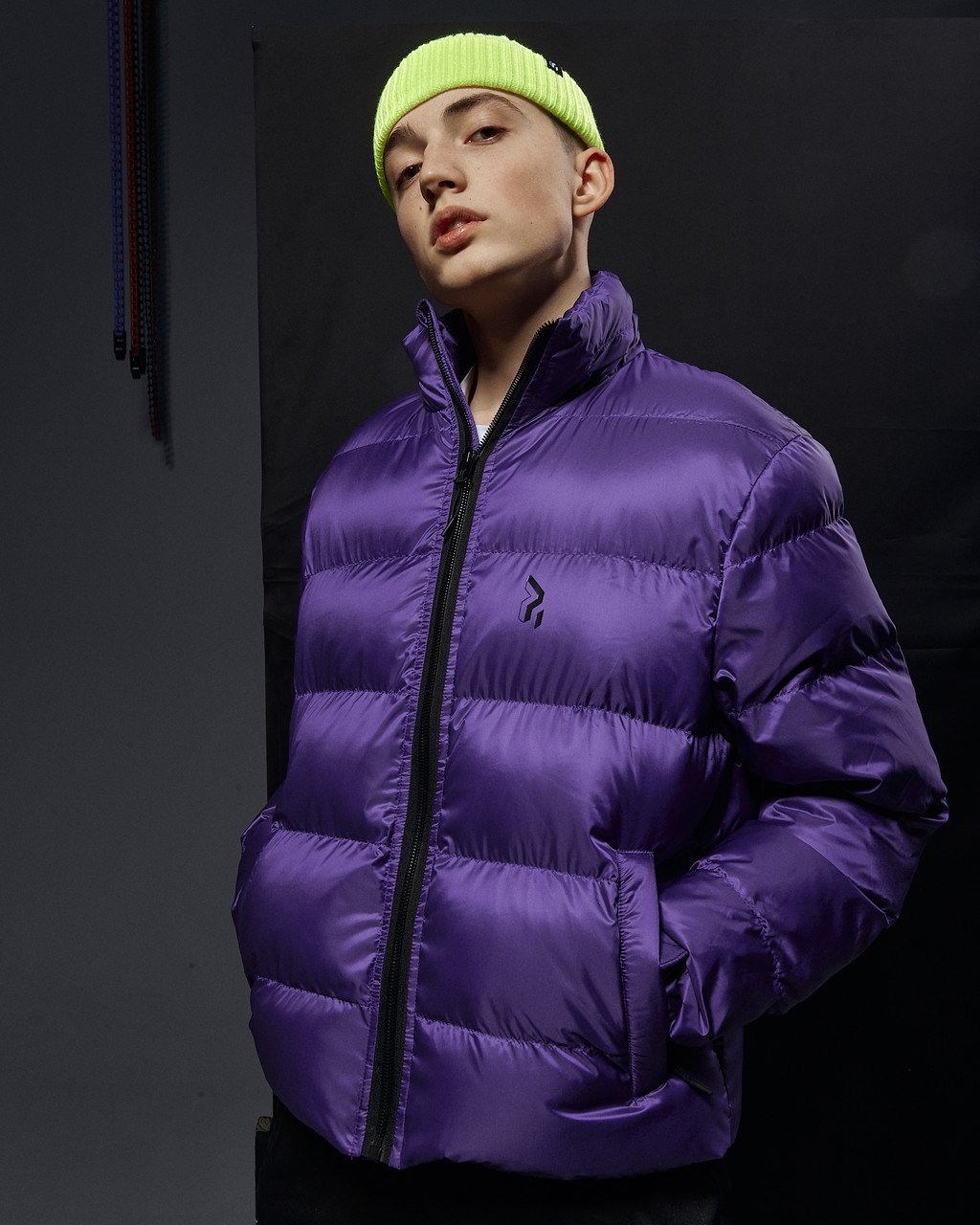 Короткая весенняя куртка-пуховик OGONPUSHKA Holla фиолетовая Пушка Огонь - Фото 1