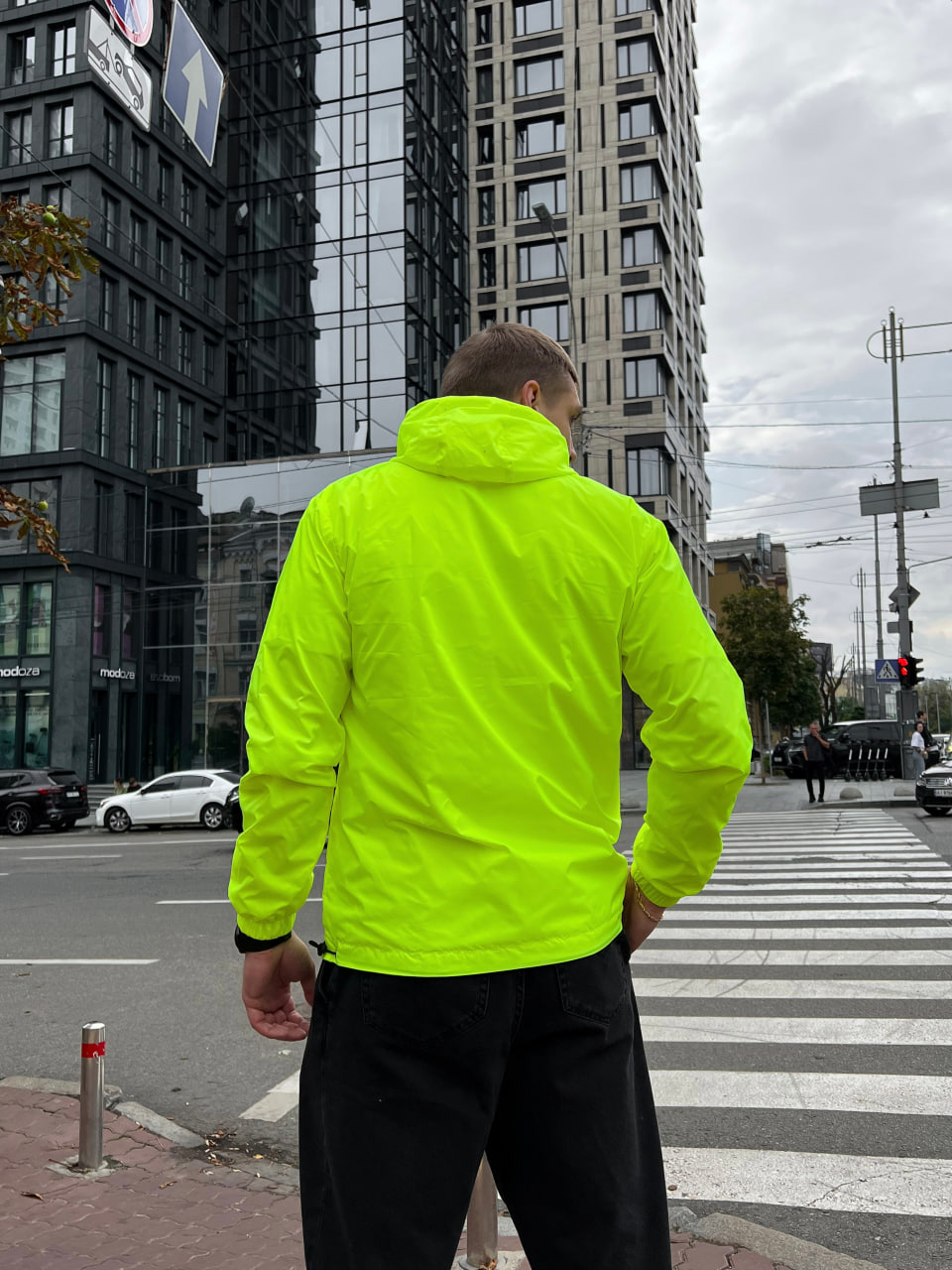 Чоловіча демісезонна куртка - вітровка Reload Basic салатова - Фото 1