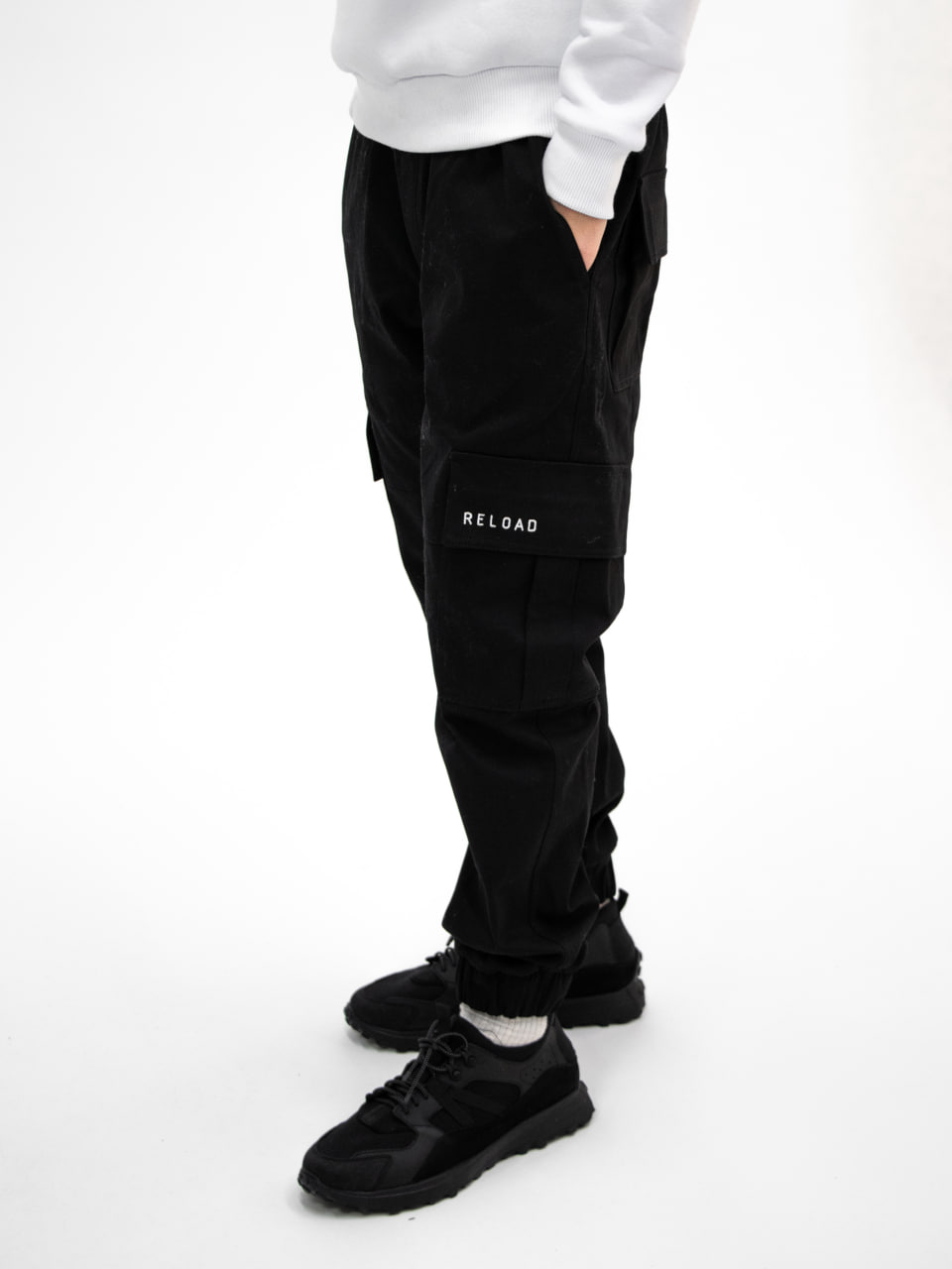 Чоловічі карго штани Reload G-Point чорний / Штани каргоз карманами - Фото 11