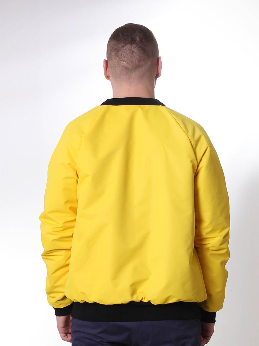 Куртка-бомбер двухсторонний Black/Yellow утеп Custom Wear - Фото 1