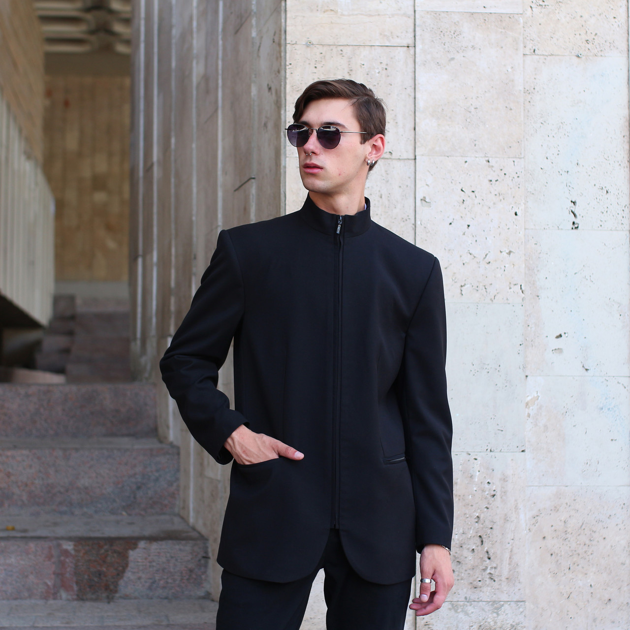 Пиджак черный мужской бренд ТУР модель  Вектор (Vector) TURWEAR