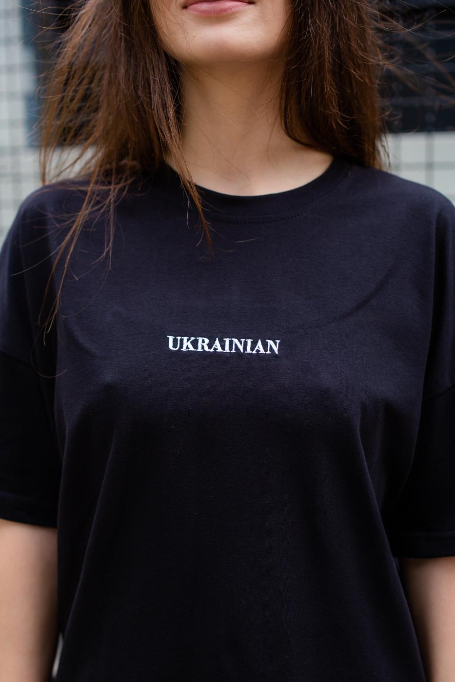 Оверсайз Футболка Without Ukrainian Black Woman - Фото 1