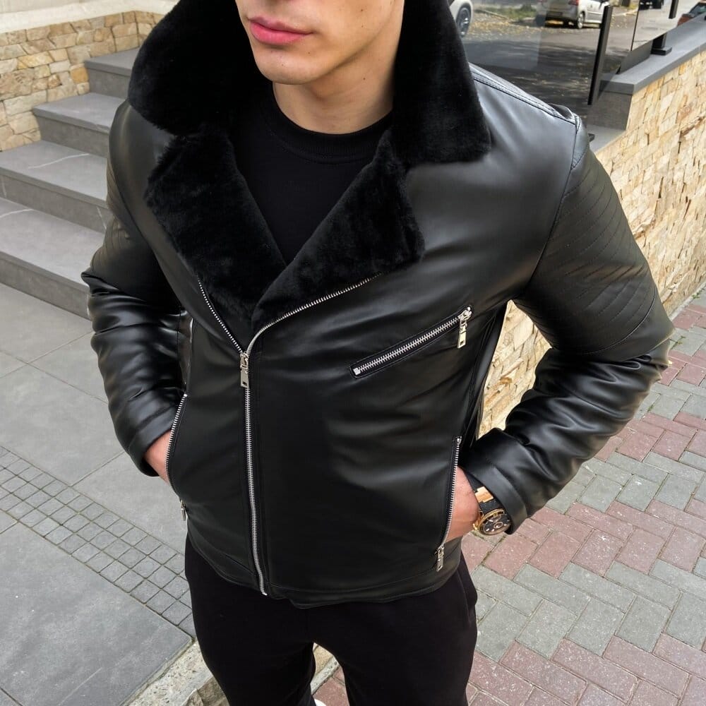 Чоловіча зимова куртка без капюшону Pobedov Winter Jacket V6 Black POBEDOV - Фото 2