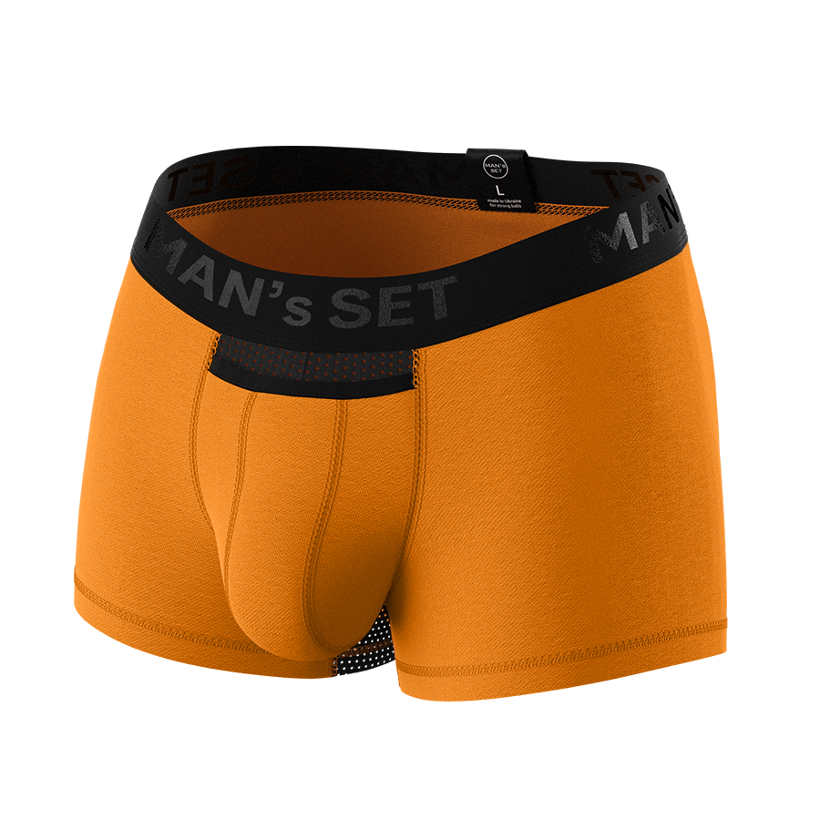 Мужские анатомические боксеры из хлопка с сеткой, Anatomic Classic Light, Black Series, оранжевый MansSet - Фото 1