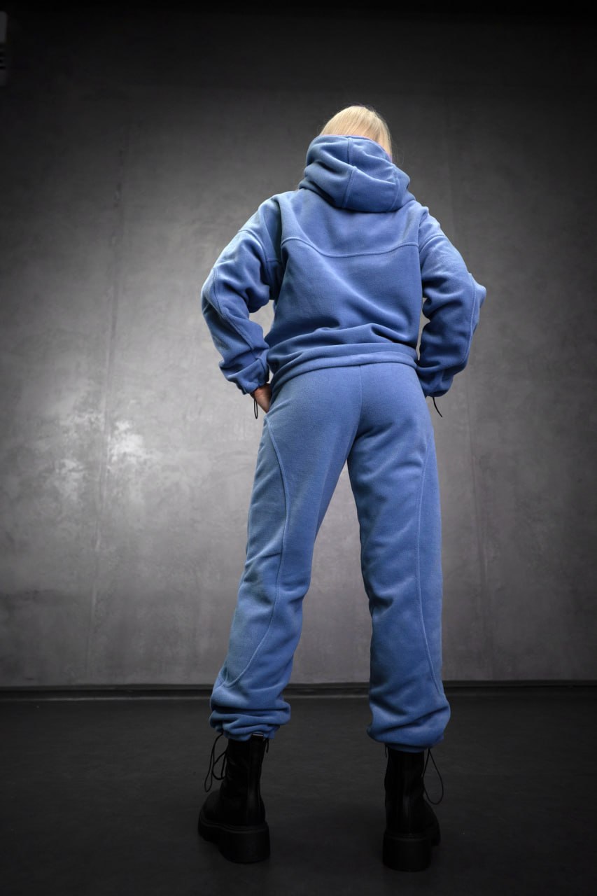 Теплый женский спортивный костюм оверсайз Reload - Flafi, голубой - Фото 1