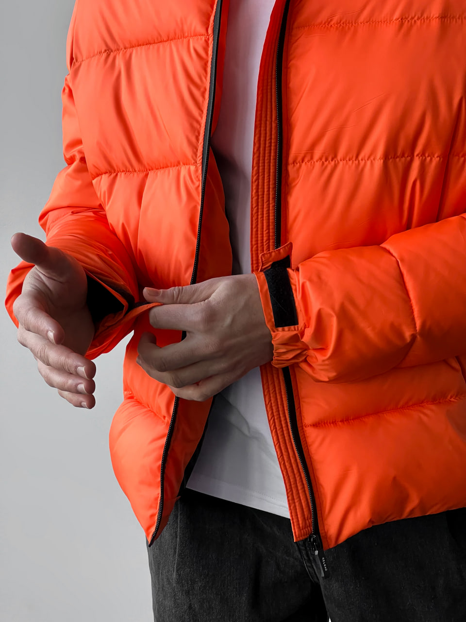 Чоловіча куртка стьобана демісезонна Reload Blackout помаранчевий - Фото 1