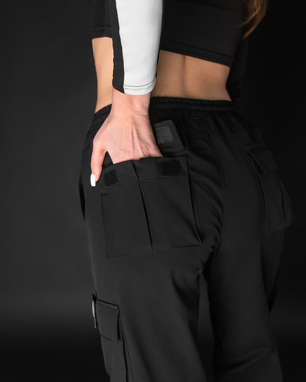 Жіночі брюки карго BEZET Клондайк чорний - Фото 1