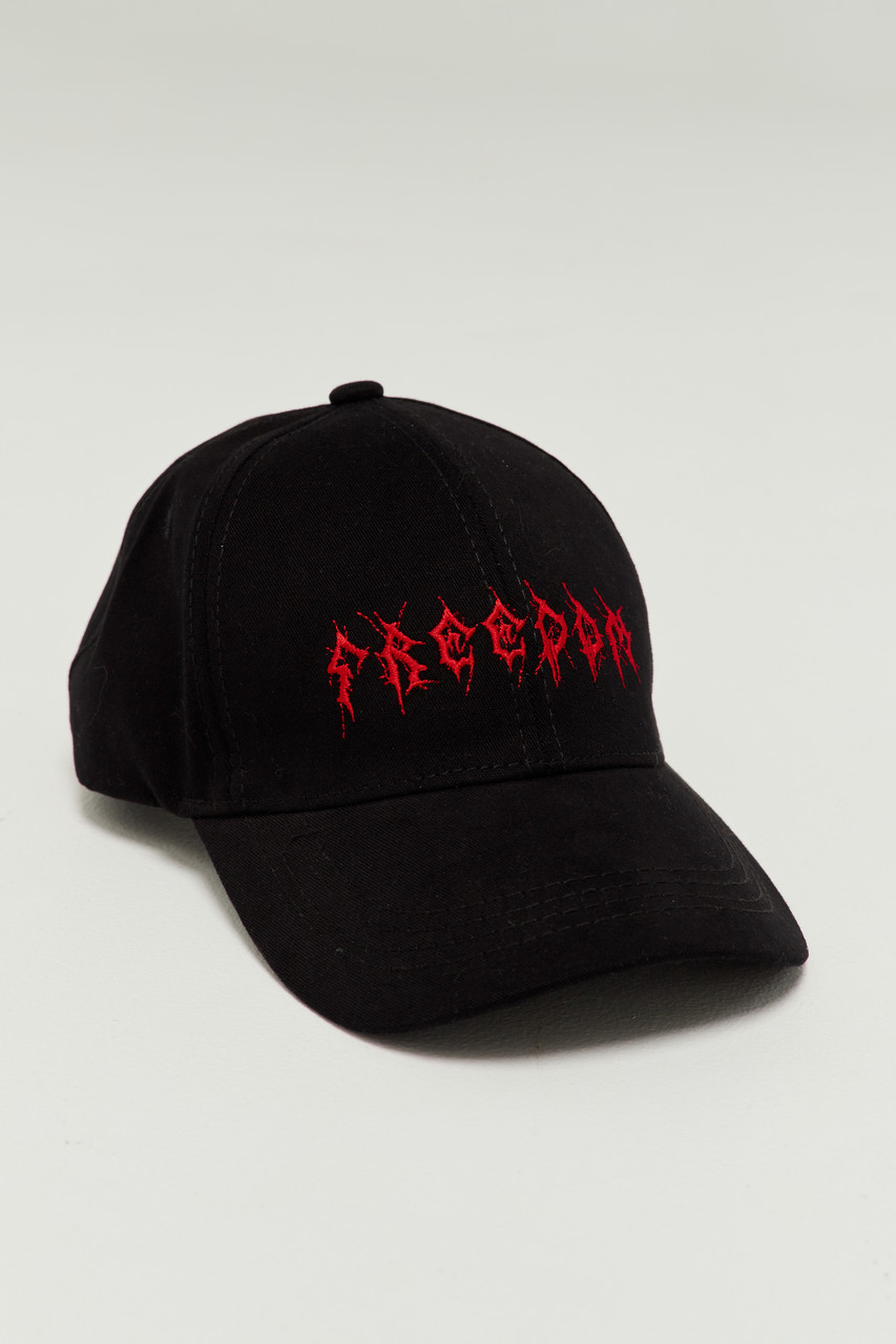 Чорна кепка з вишивкою 'Freedom' від TURWEAR. - Фото 1