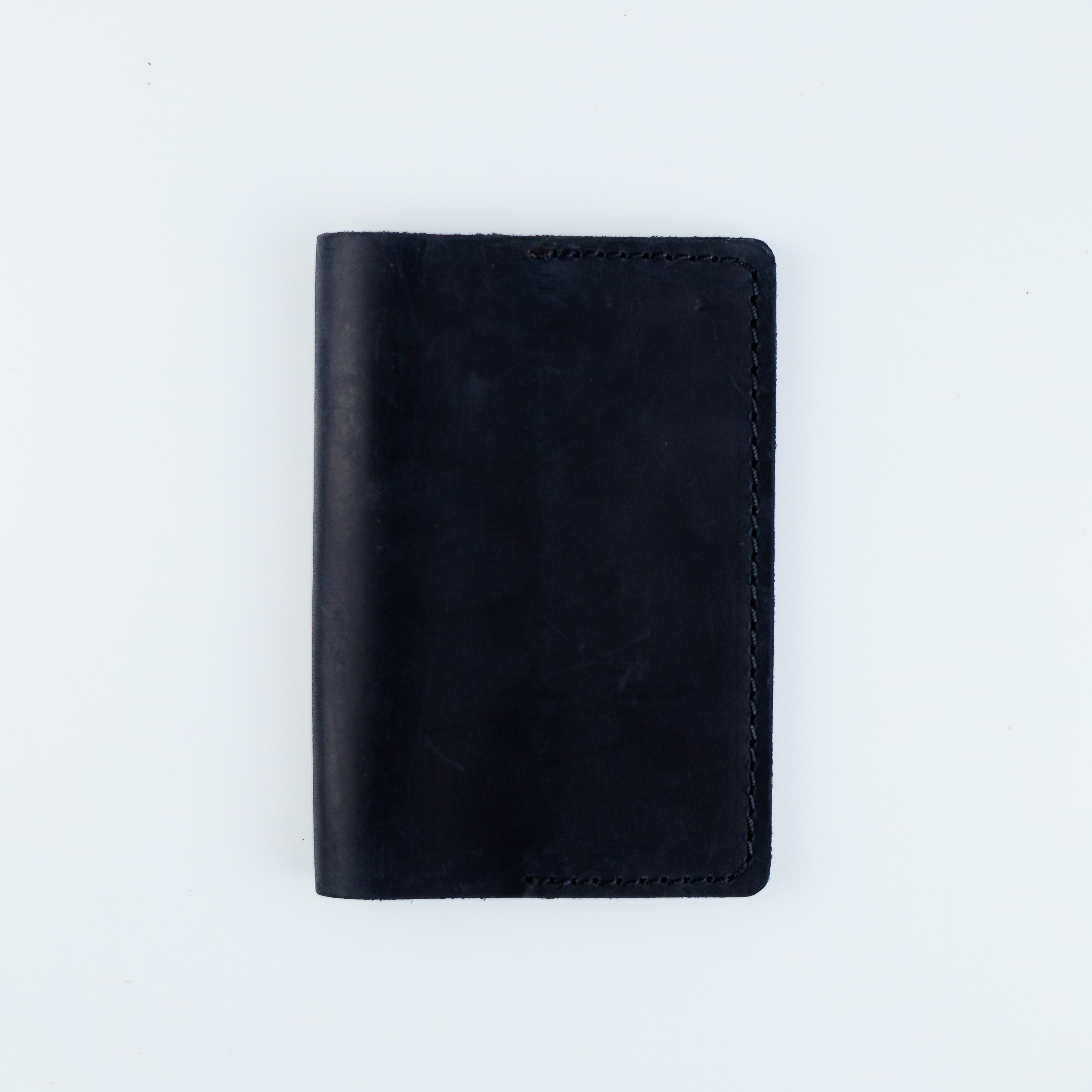 Обложка на паспорт из натуральной кожи черная SKILL - Фото 1