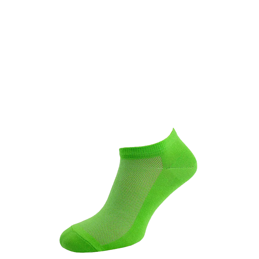 Шкарпетки чоловічі короткі з бавовни, сітка, салатовий MansSet - Фото 1