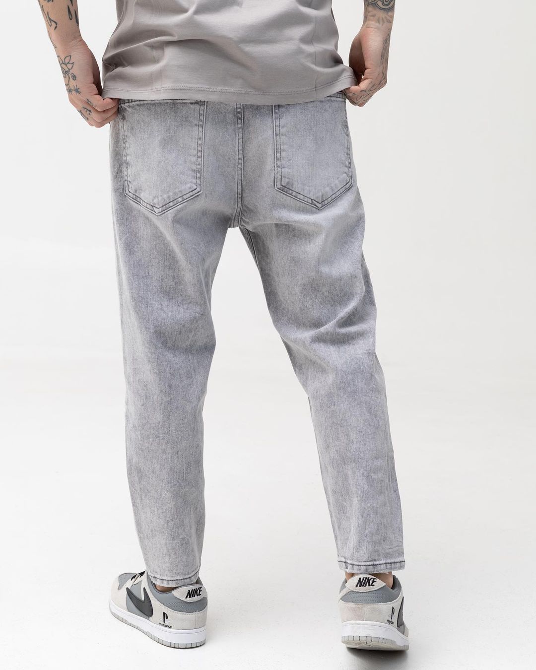 Мужские светло-серые джинсы BEZET базовые - Фото 1