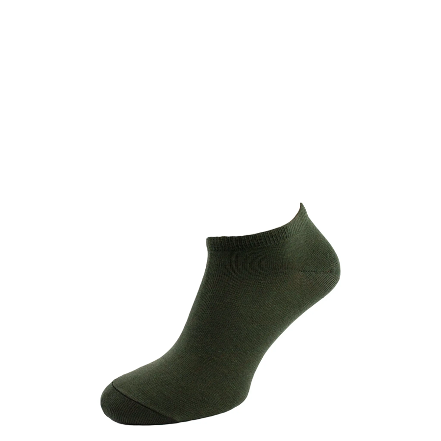 Шкарпетки чоловічі кольорові з бавовни, короткі, темно-зелений MansSet