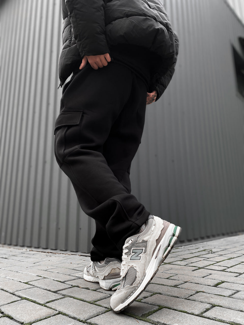 Мужские теплые спортивные штаны с начесом Reload Active черные/ Трикотажные штаны флисовые с кармаными - Фото 9