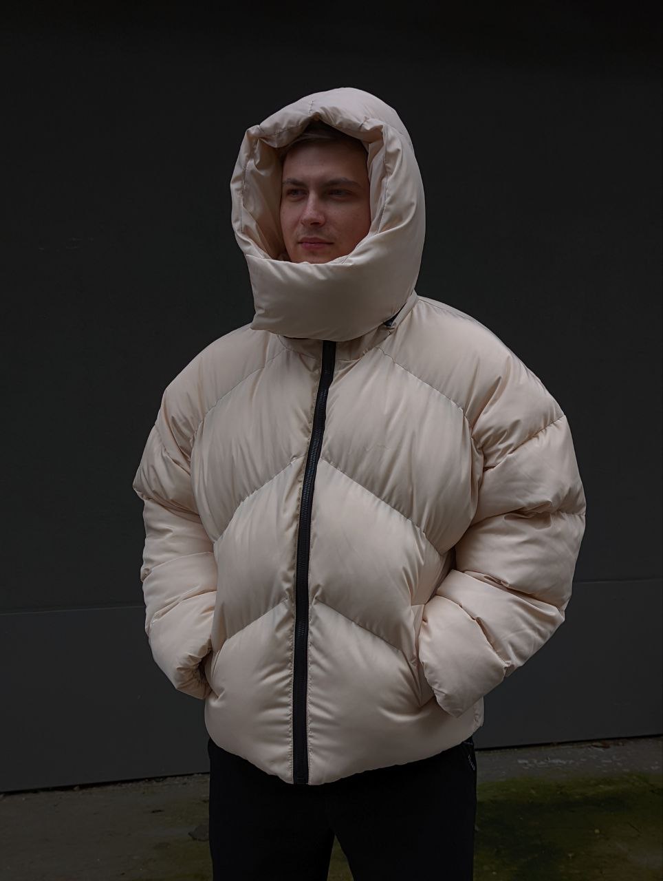 Чоловіча зимова куртка-пуховик Reload Quadro пудрова - Фото 1