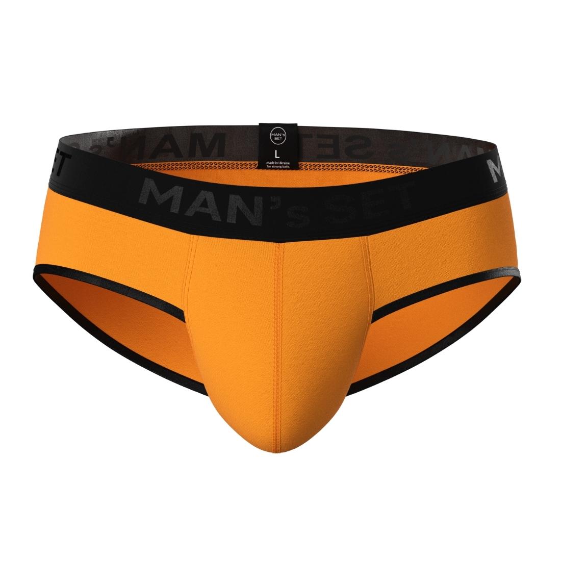 Мужские анатомические слипы из хлопка, Anatomic Slips Black Series, оранжевый MansSet - Фото 1