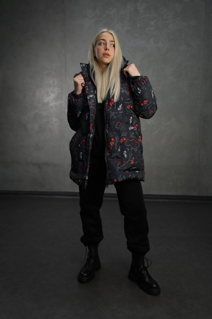 Жіноча зимова куртка-пуховик Reload Elly Land,чорний / Зимовий пуховик оверсайз стильний теплий - Фото 1