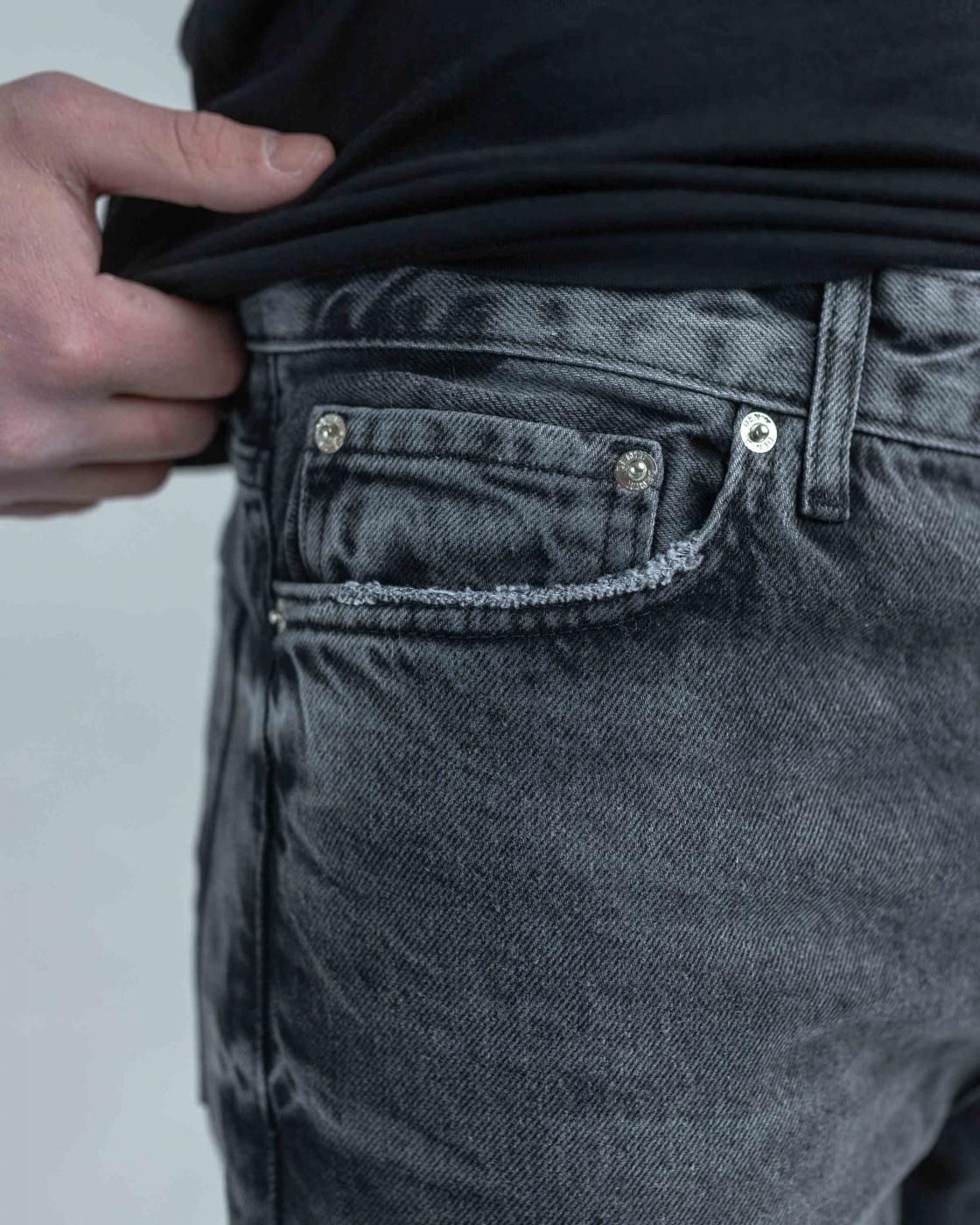 Сірі чоловічі джинси бойфренди BEZET PATCHED - Фото 2
