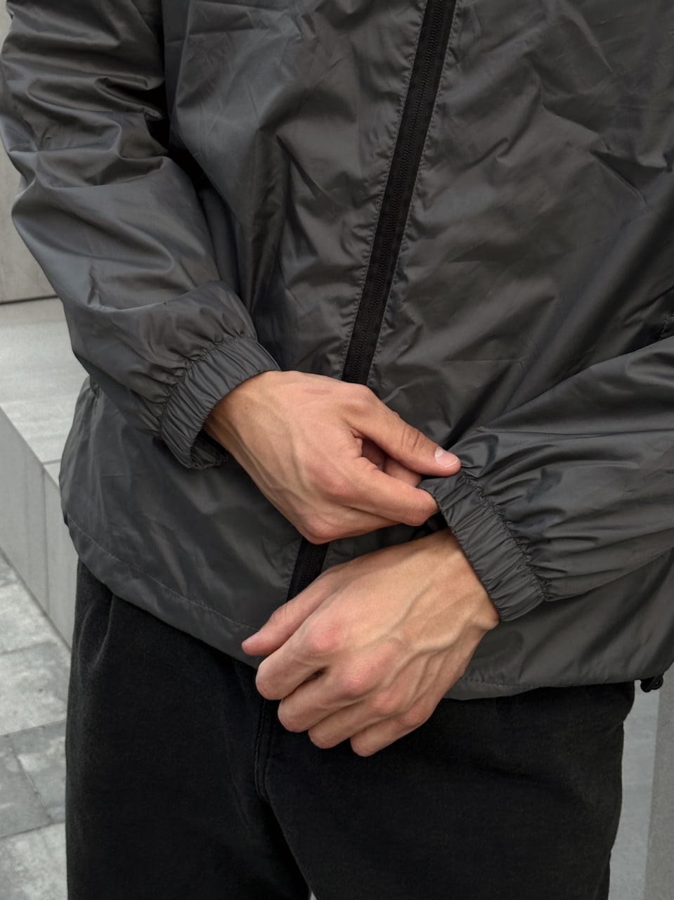 Чоловіча демісезонна куртка - вітровка Reload Basic графітова - Фото 1