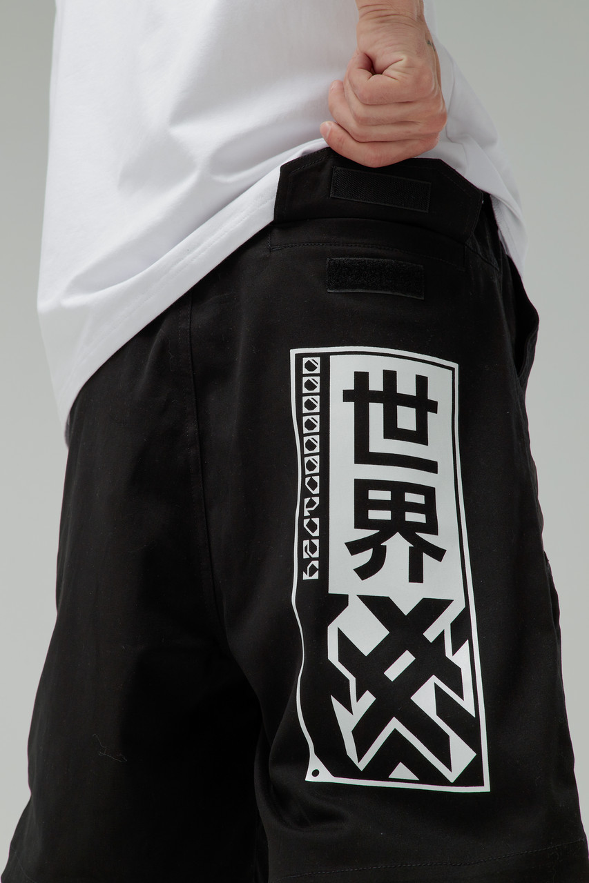 Мужские карго шорты с принтами черный от бренда ТУР модель Ханзо TURWEAR - Фото 9