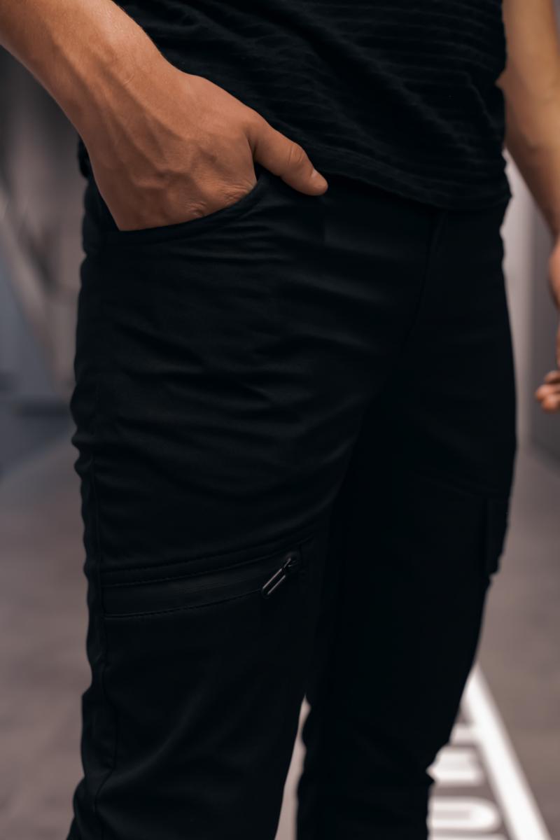 Теплі штани карго Intruder Conqueror чорні - Фото 3