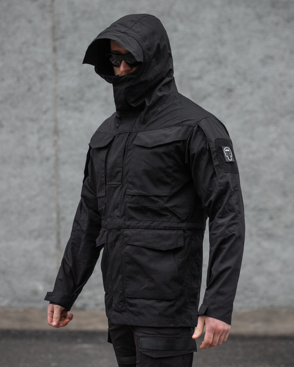 Куртка ветровка тактическая BEZET Shadow черный - Фото 10