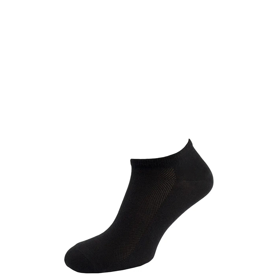 Носки мужские короткие из хлопка, сетка, черный MansSet - Фото 1